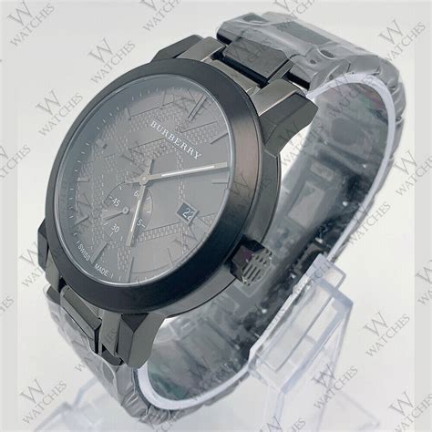 New Burberry BU9902 The City Gunmetal Stainless Steel Dial 